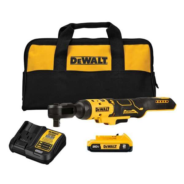 Dewalt Ratchet, Cordless, 2.4 lb, 20V DC, 250 RPM - DCF512D1