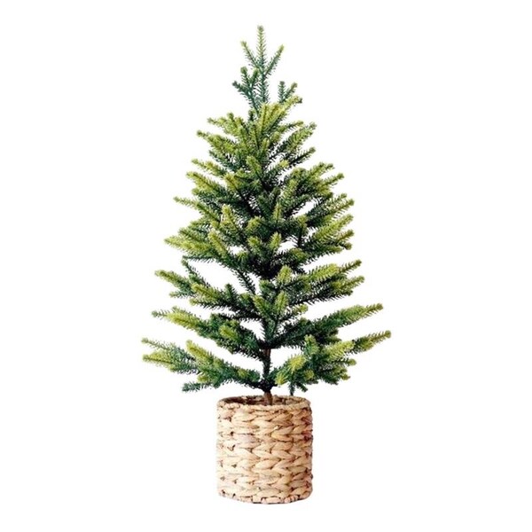 Celebrations Celebrations Green Hyacinth Basket Base Christmas Tree 24 in. - B-2105A