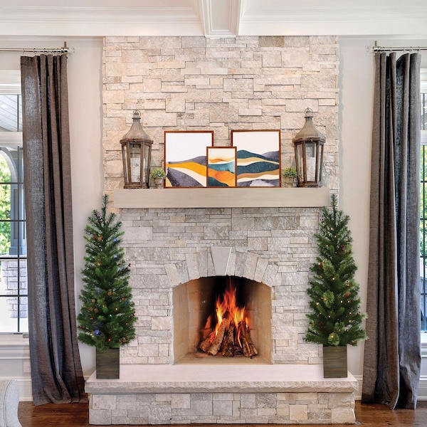 Holiday Bright Lights Celebrations 4 ft. Pencil LED 50 ct Potted Tree Christmas Tree - TMPPT40BOWWA