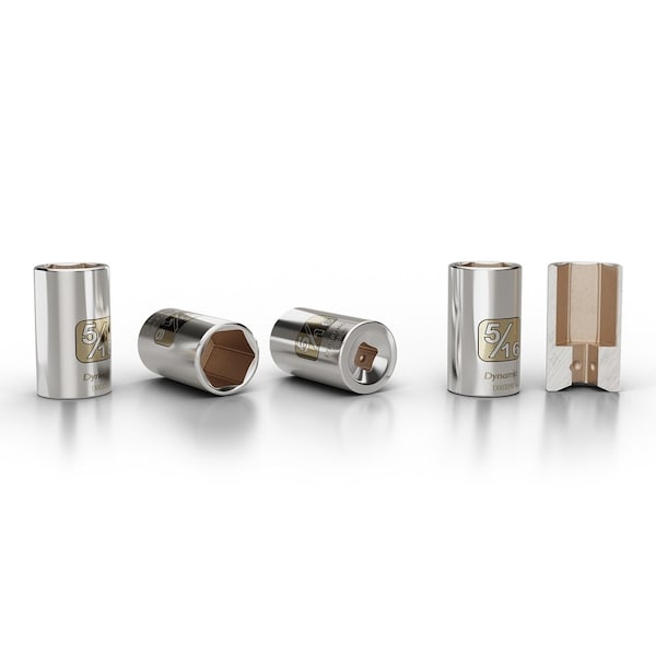 Dynamic Tools 1/4" Drive 6 Point SAE, 3/8" Standard Length, Chrome Socket - D003312