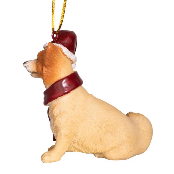 Design Toscano Welsh Corgi Holiday Dog Ornament Sculpture - JH576337