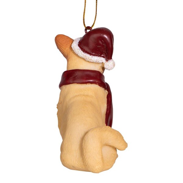 Design Toscano Welsh Corgi Holiday Dog Ornament Sculpture - JH576337