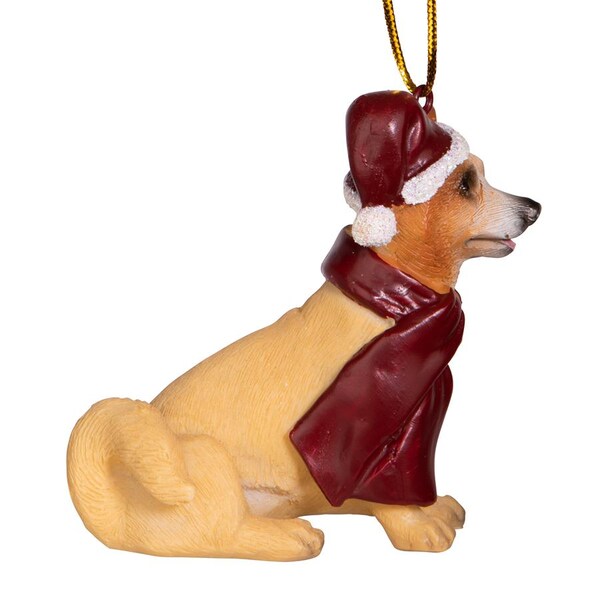 Design Toscano Welsh Corgi Holiday Dog Ornament Sculpture - JH576337