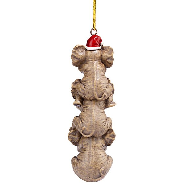 Design Toscano See, Speak, Hear No Evil Elephant Holiday Ornament - QS94879
