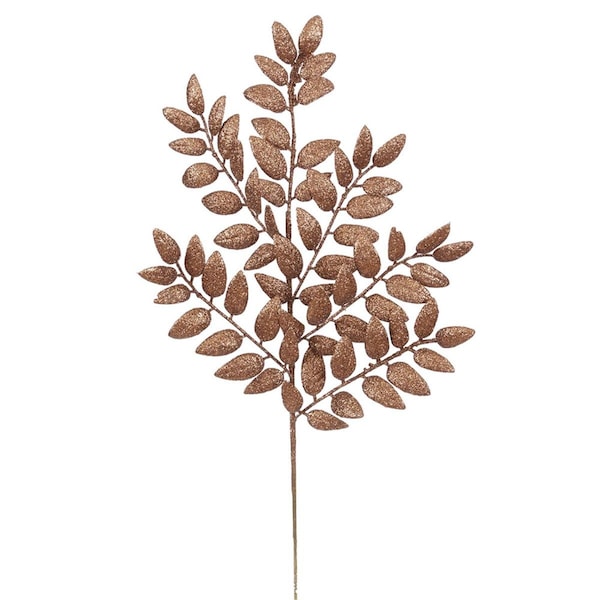 Vickerman 22 in. Chocolate Glitter Honey Locust Artificial Christmas Spray, 6 per Bag, 24PK - L147915