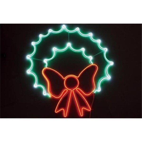 Goldengifts 3 ft. LED Wreath Silhoutte Hanging Decor - GO3308914