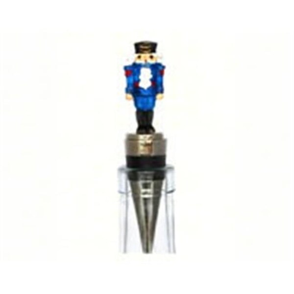Vintage Concepts Vintage Concepts VCBSNCBLUEP Bottle Stopper Blue Nutcracker Hand Painted - VCBSNCBLUEP