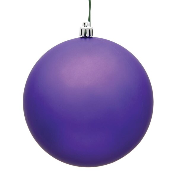 Vickerman 10 in. Purple Matte UV Drilled Cap Christmas Ornament Ball - N592566DMV