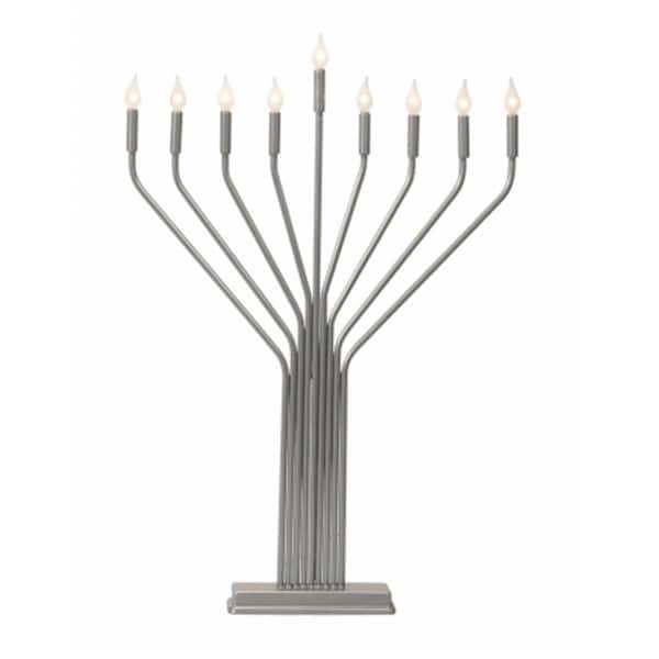 Ss Collectibles EM-625-P Pewter Color Electric Menorah - SS1080980