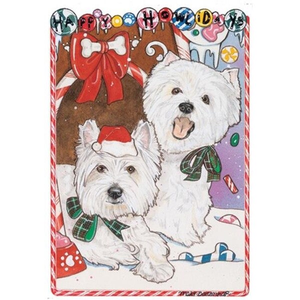 Pipsqueak Productions Pipsqueak Productions C926 Holiday Boxed Cards- West Highland Terriers - C926
