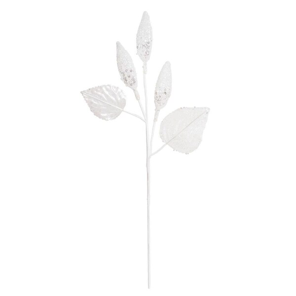 Vickerman 20 in. White Magnolia Bulb Spray, 3 per Bag, 64PK - OF181001