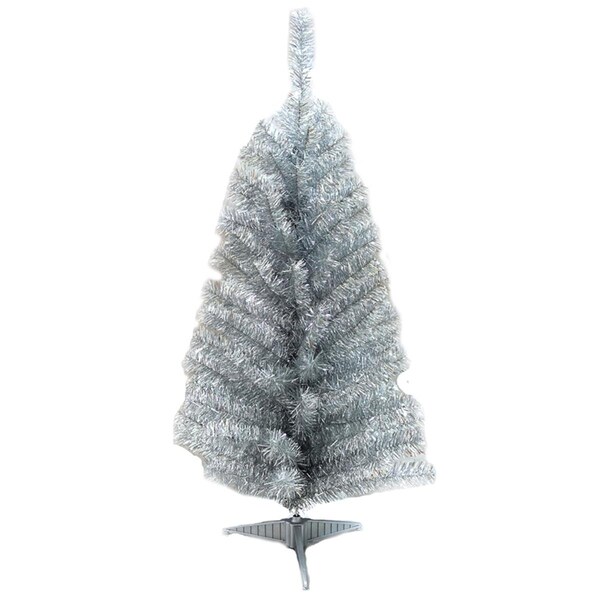 Caja Idiota Tinsel Tree Indoor Christmas Decor, Silver, 8PK - CA2741087