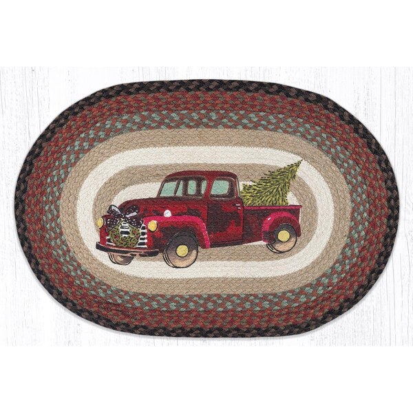 Palacedesigns 20 x 30 in. OP-530 Christmas Truck Oval Patch - PA2845028