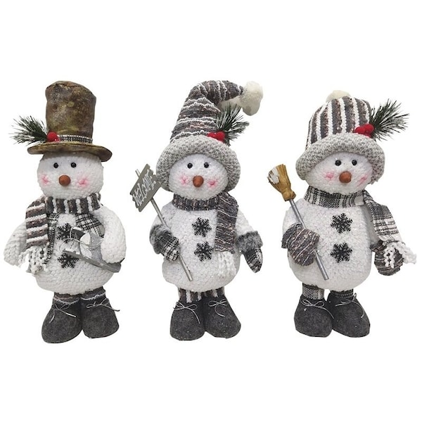 Hometown Holidays Plush Standing Snowman Toy, Assorted, 15 in - 49705