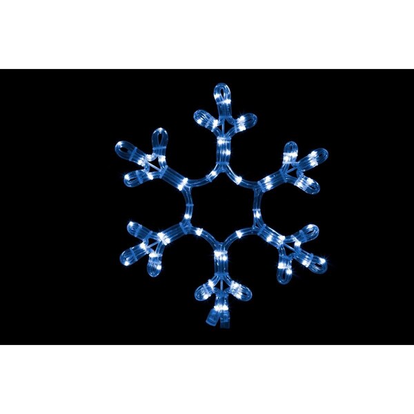 Queens Of Christmas 12 in. LED Ropelit Snowflake, Blue - SF-SNOWF-12-BL