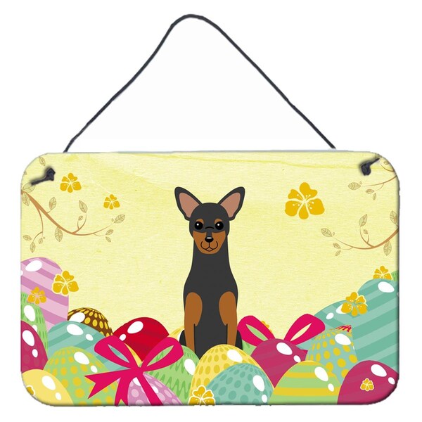 Carolines Treasures Easter Eggs Manchester Terrier Wall or Door Hanging Prints - BB6028DS812