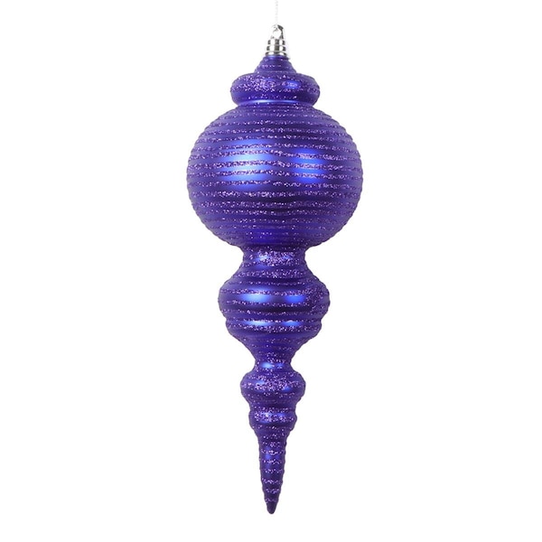 Vickerman 10 in. Matte Cone Ornament, Purple - 2 per Bag - MT224566