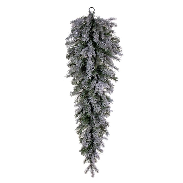 Vickerman 48 in. Frosted Douglas Fir 258 Tips Teardrop, Green - K224846