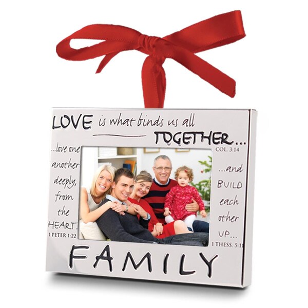 Gb Gifts 3 in. Family Frame Metal Christmas Ornament - GB3469829
