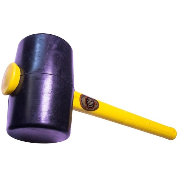 Thor THOR BLACK RUBBER MALLET (90 DEGREE SHORE A)-FIBERGLASS HANDLE - TH61957FG