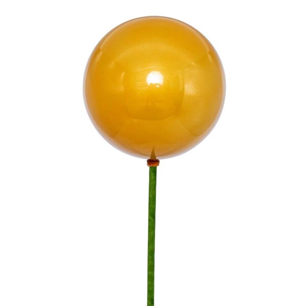Vickerman 4 x 18 in. Pearl Ball Stick Ornament, Gold - 6 per Bag - N223108PV