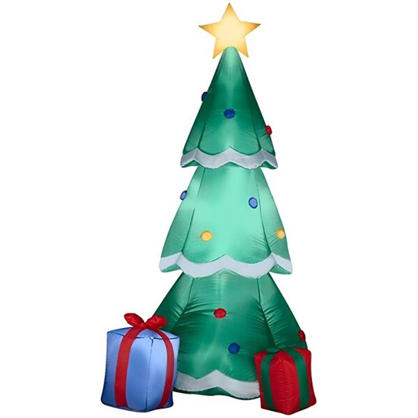 Gemmy Industries Gemmy Airblown Christmas Tree with Presents, Green - 249586