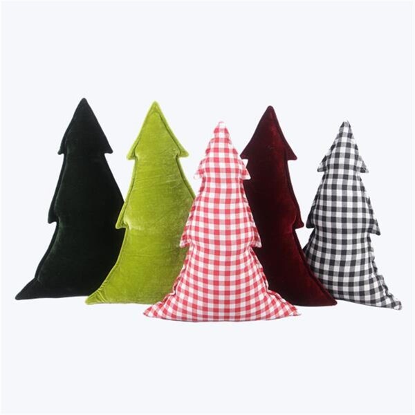 Youngs Fabric Christmas Tree Holiday Decor, Assorted Color - 5 Piece - 91523