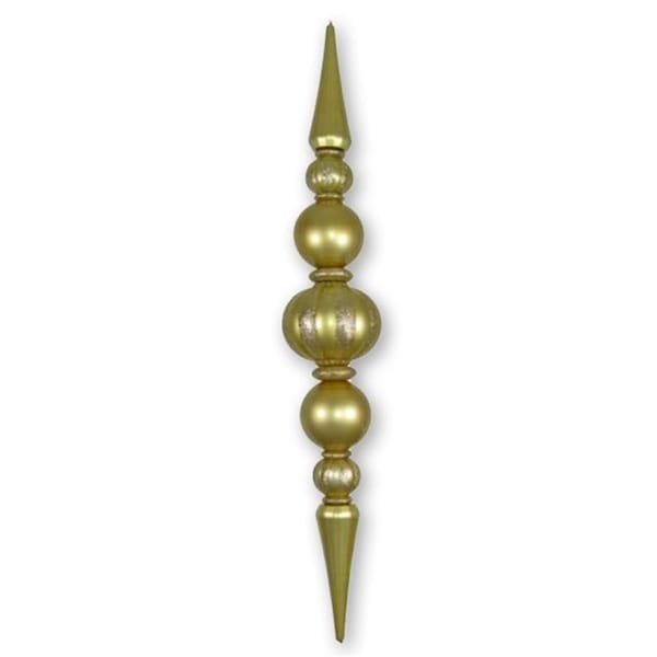 Queens Of Christmas Giant Shatterproof Finial Ornament, Gold - ORN-OVS-100-GO