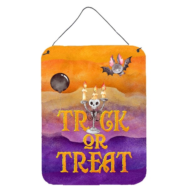 Carolines Treasures Halloween Trick or Treat Wall or Door Hanging Prints - BB7461DS1216