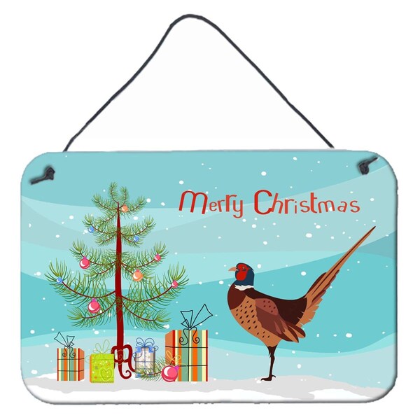 Carolines Treasures Ring-Necked Common Pheasant Christmas Wall or Door Hanging Prints - BB9297DS812