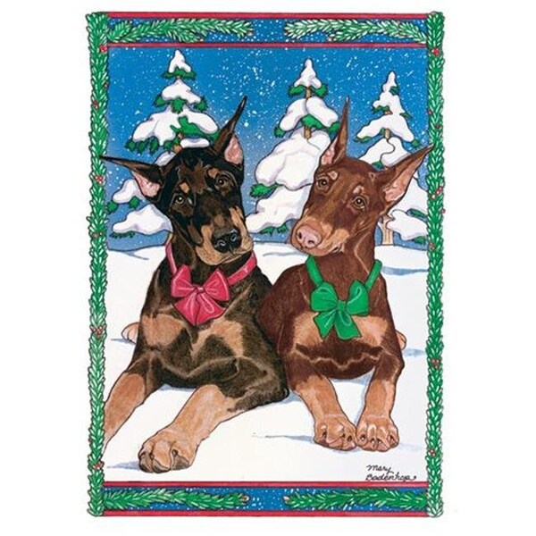 Pipsqueak Productions Pipsqueak Productions C830 Doberman Holiday Boxed Cards - C830