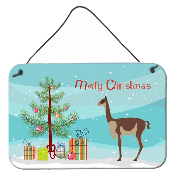 Carolines Treasures Vicugna or Vicuna Christmas Wall or Door Hanging Prints - BB9284DS812