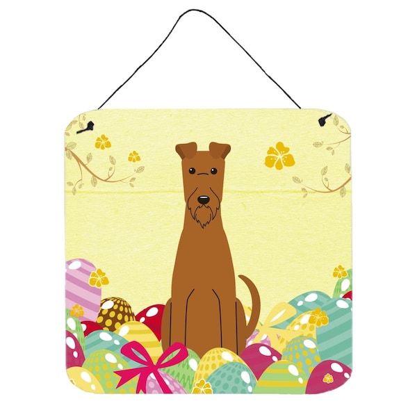 Carolines Treasures Easter Eggs Irish Terrier Wall or Door Hanging Prints - BB6062DS66