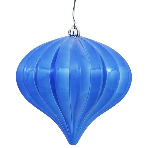 Vickerman 5.7 in. Cafe Latte Plastic Shiny UV Treated Onion Christmas Ornament, 3PK - N151280DSV