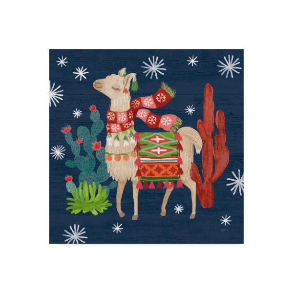 Trademark Fine Art Mary Urban 'Lovely Llamas Iv Christmas' Canvas Art, 18x18 - WAP09563-C1818GG