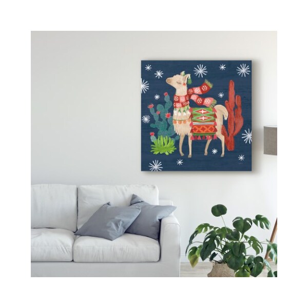 Trademark Fine Art Mary Urban 'Lovely Llamas Iv Christmas' Canvas Art, 18x18 - WAP09563-C1818GG
