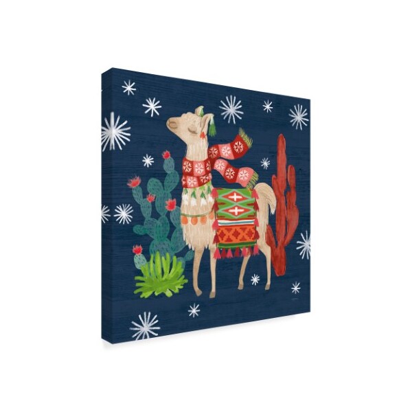 Trademark Fine Art Mary Urban 'Lovely Llamas Iv Christmas' Canvas Art, 18x18 - WAP09563-C1818GG