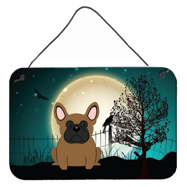 Carolines Treasures Halloween Scary French Bulldog Brown Wall or Door Hanging Prints - BB2203DS812