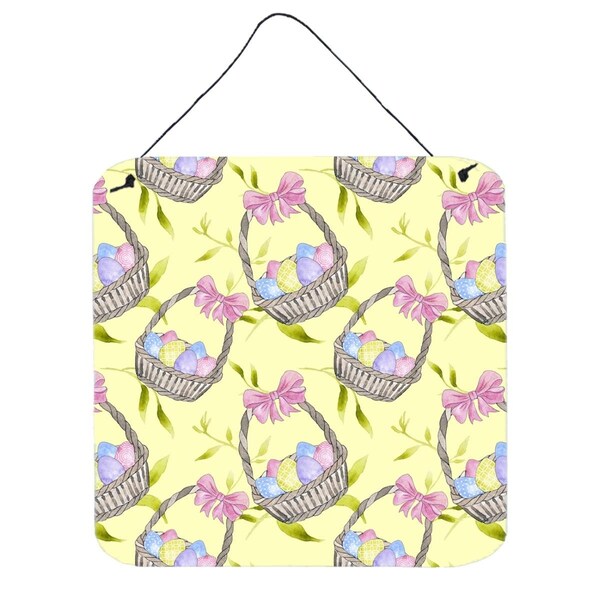 Micasa Easter Basket & Eggs Wall or Door Hanging Prints6 x 6 in. - MI627757