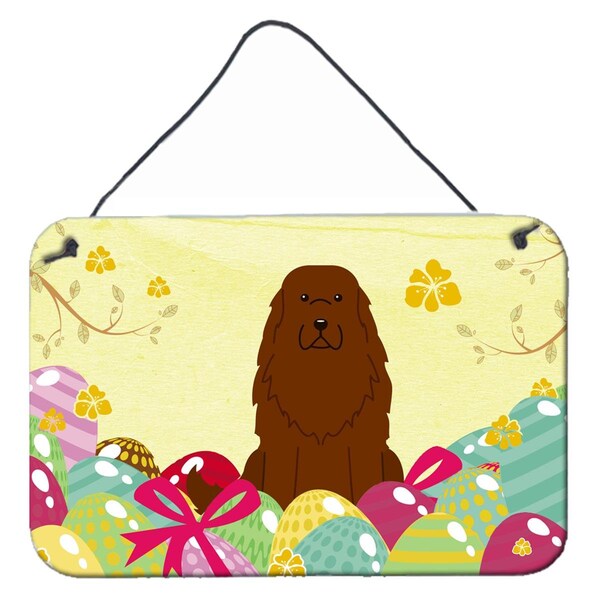 Carolines Treasures Easter Eggs Caucasian Shepherd Dog Wall or Door Hanging Prints - BB6050DS812