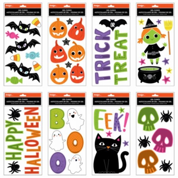 Vestimentas 5 x 12 in. Papercraft Halloween Gel Cling - Small - VE2669882