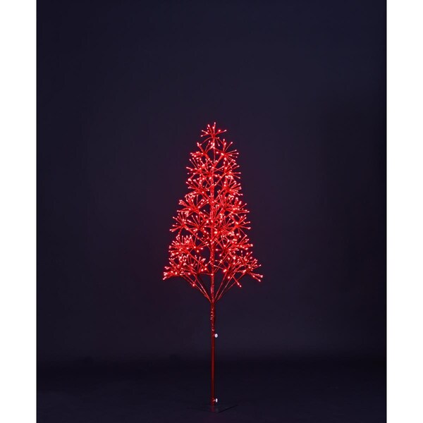 Queens Of Christmas 5 ft. Starburst LED Tree, Red - LED-TR3D05-LRE