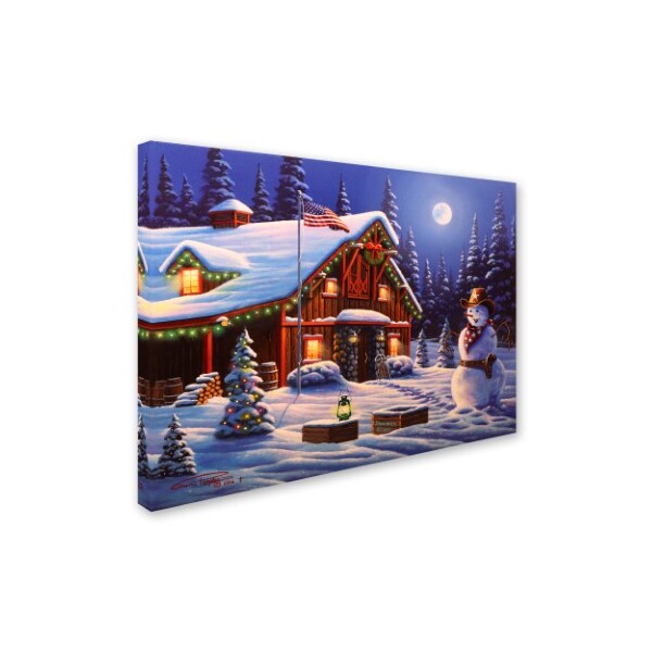 Trademark Fine Art Geno Peoples 'Cowboy Christmas' Canvas Art, 35x47 - ALI19587-C3547GG