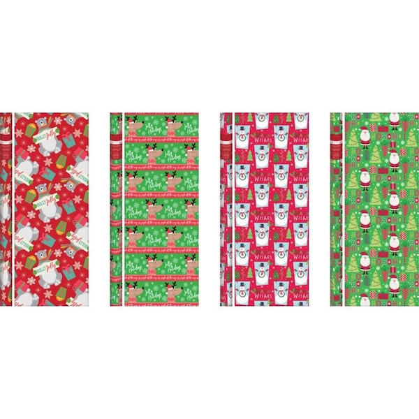 Paper Image 40 in. Christmas Gift Wrap, Multi Color, 36PK - 9081099