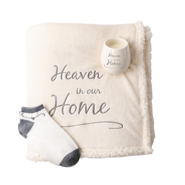Coolcollectibles Heaven in Our Home Blanket Candle & Sock Boxed Gift Set - CO3324803