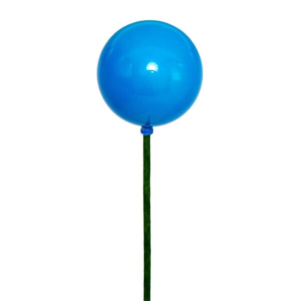Vickerman 3 x 18 in. Pearl Ball Stick Ornament, Turquoise - 12 per Bag - N222912PV