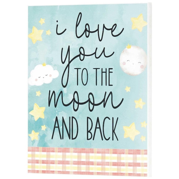 Dicksons Unisex I Love You To The Moon Wall Plaque, Multi Color - One Size - PLK1114-956