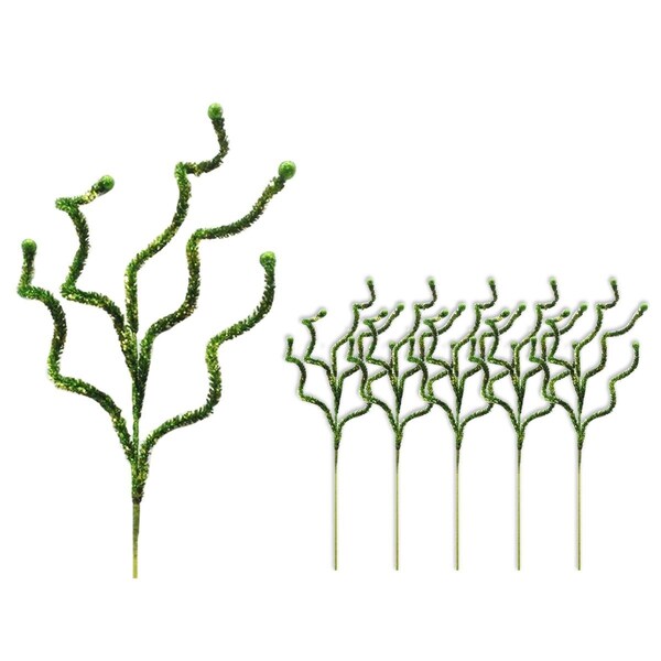 Queens Of Christmas 31 in. Pick with Green Ball Accents Decor, Lime Green, 5PK - PCKH-31-LGGR-5PK