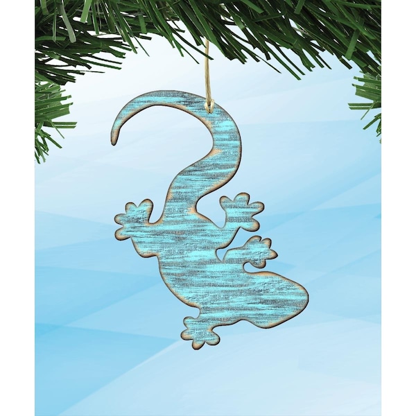 Designocracy Gecko Wooden Ornament - 99434O