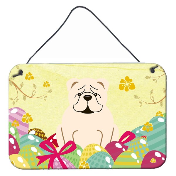 Carolines Treasures Easter Eggs English Bulldog White Wall or Door Hanging Prints - BB6123DS812